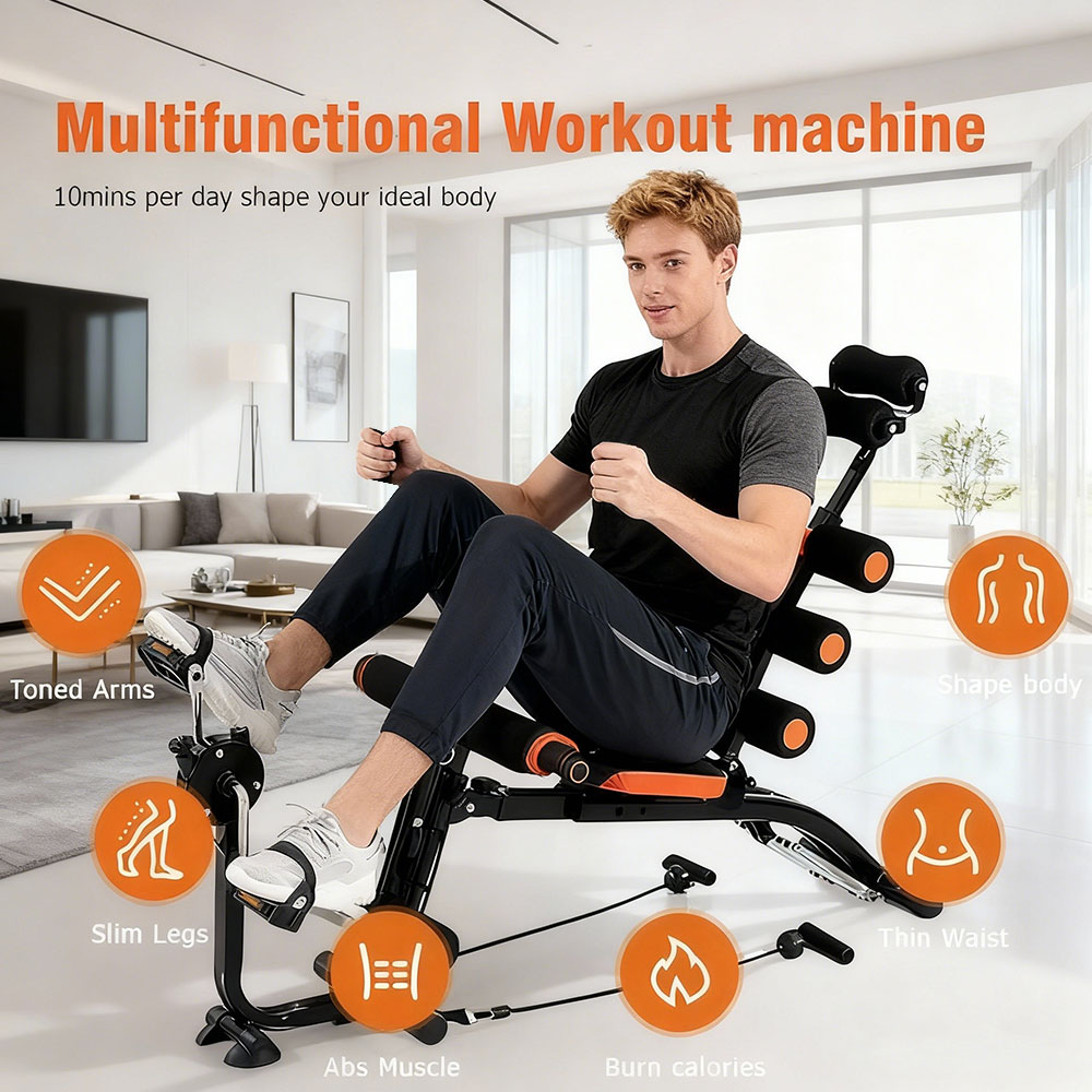 Leg Press Machine - Multi-Functional Segmented Fitness Machine with Foot