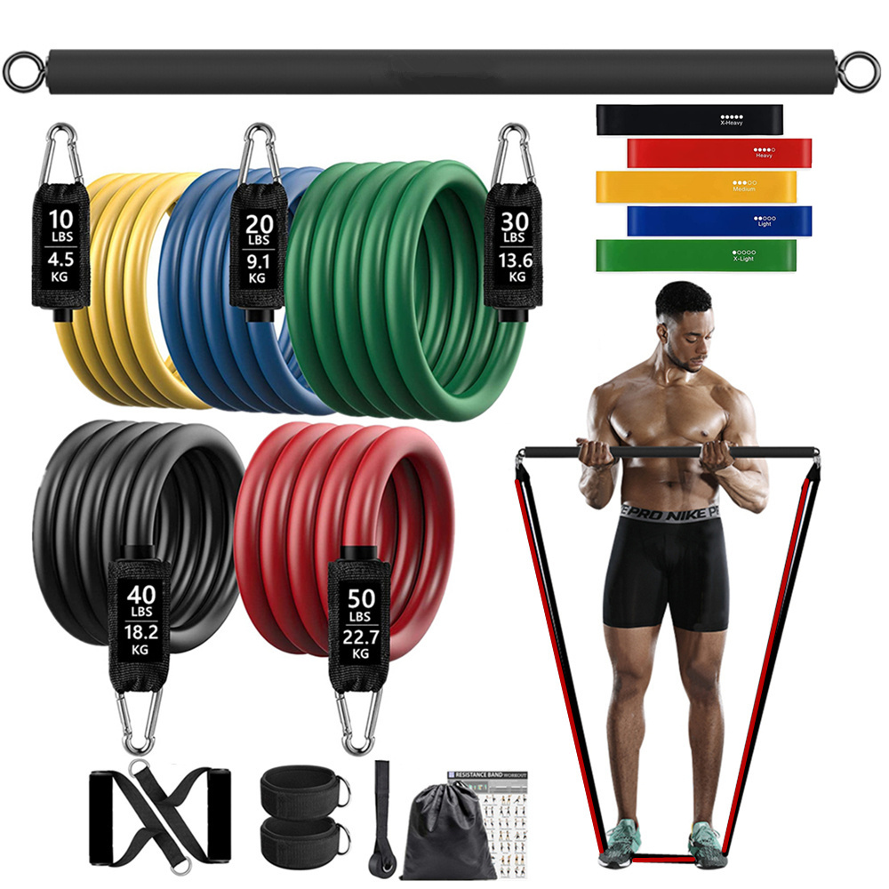 Home Gym Unit - 150lb Fitness Booty Resistance Elastic Band