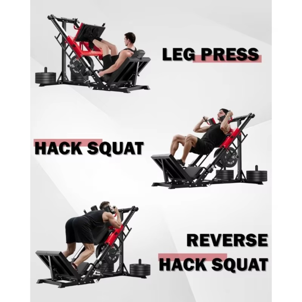 3-in-1 Leg Press Hack Squat Ma - Home Gym Quad Machine review and price