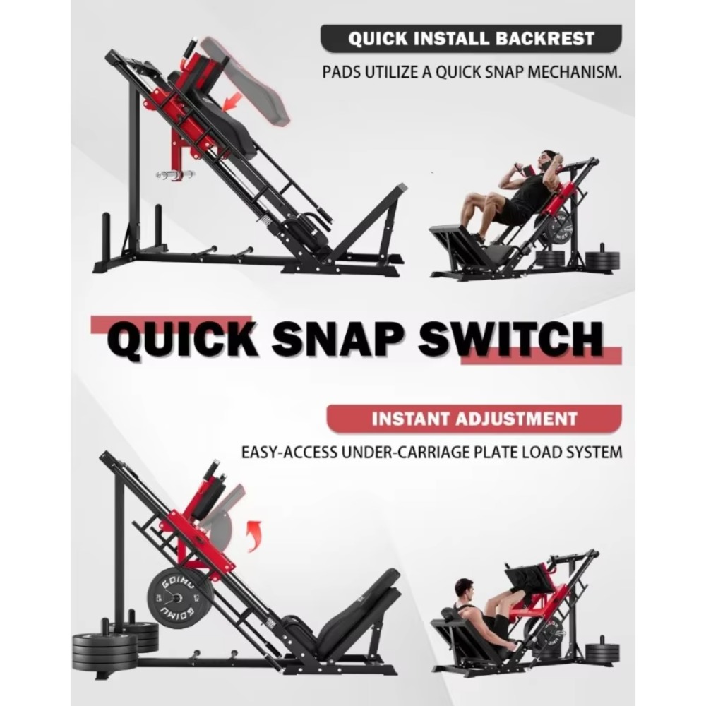 3-in-1 Leg Press Hack Squat Ma - Home Gym Quad Machine review and price