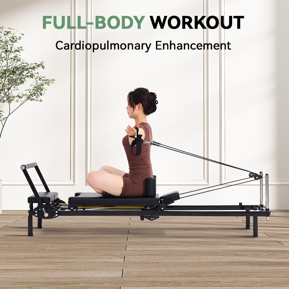 Foldable Pilates Reformer Mach - Home Gym Resistance review and price