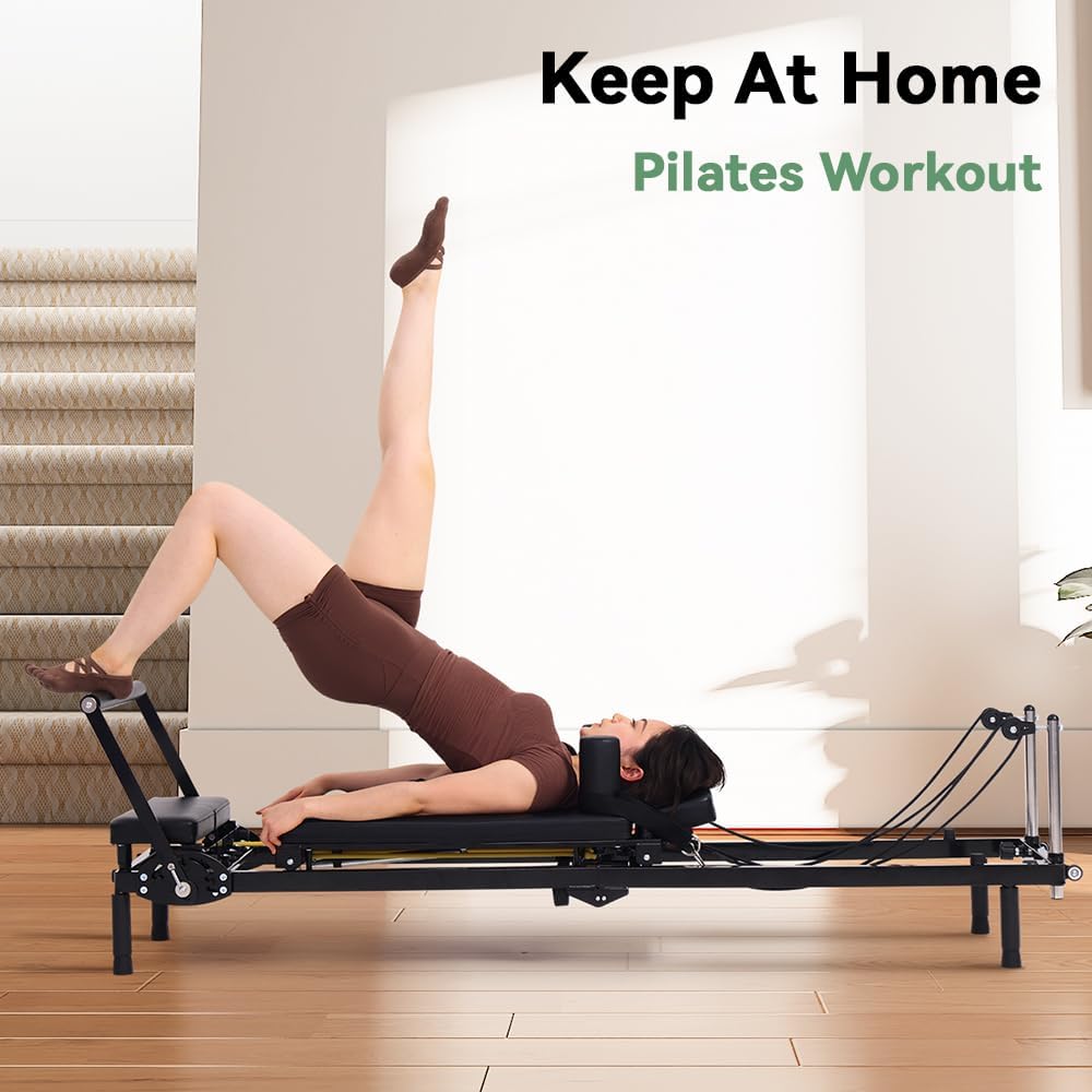 Foldable Pilates Reformer Mach - Home Gym Resistance review and price