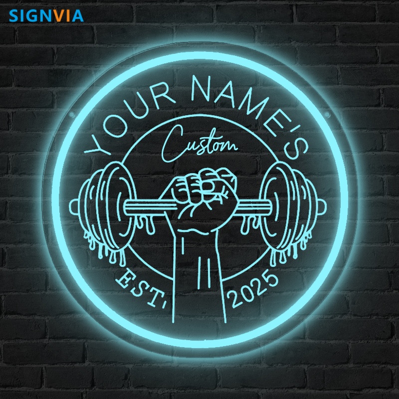 Custom LED Gym Neon Sign Barbe - Home Gym Neon Sign review and price