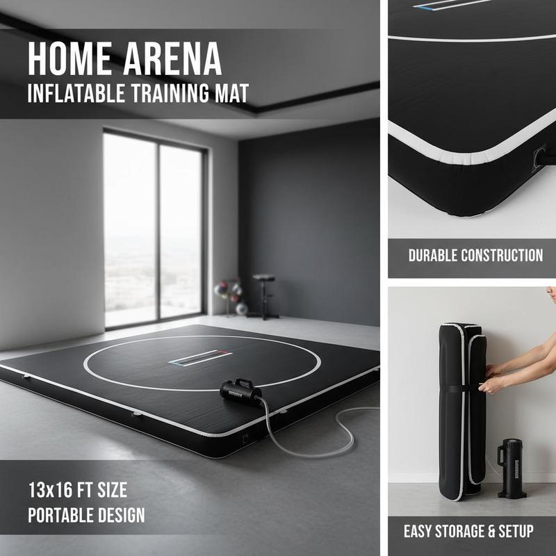 Inflatable Grappling Pad 13x13 - Home Gym Practice review and price
