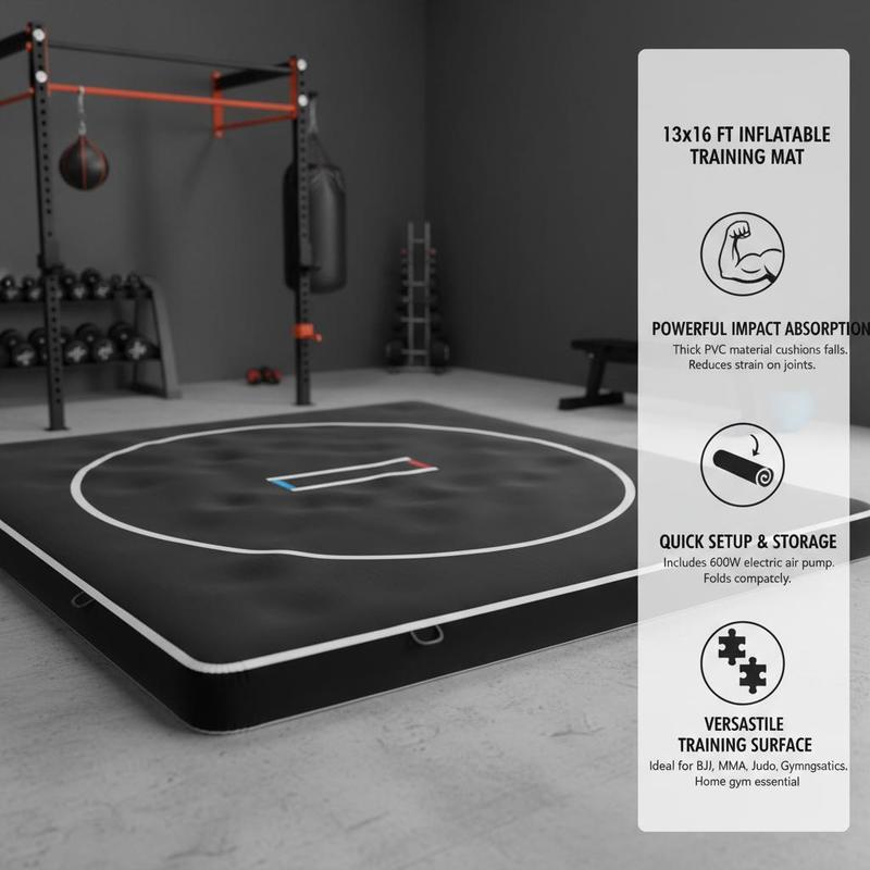 Inflatable Grappling Pad 13x13 - Home Gym Practice review and price
