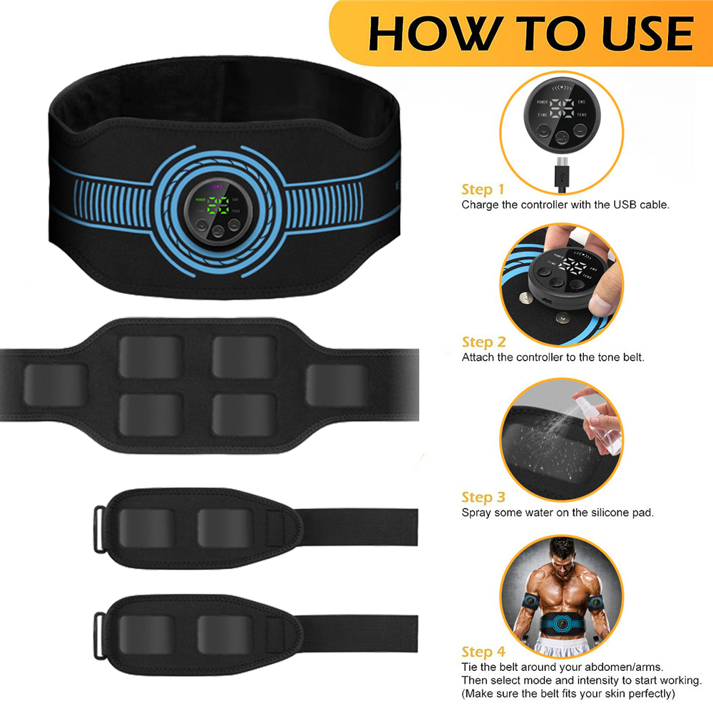 USB Rechargeable Abdominal Mus - Weight Belt Lifting review and price