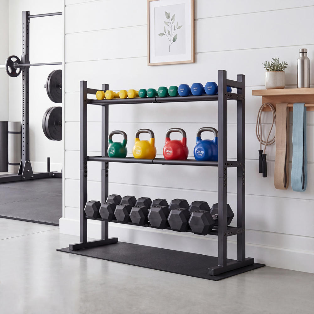 Heavy Duty 3-Tier Dumbbell Rac - Home Gym Gym review and price