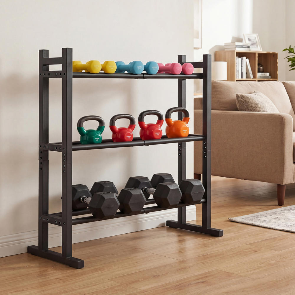 Heavy Duty 3-Tier Dumbbell Rac - Home Gym Gym review and price